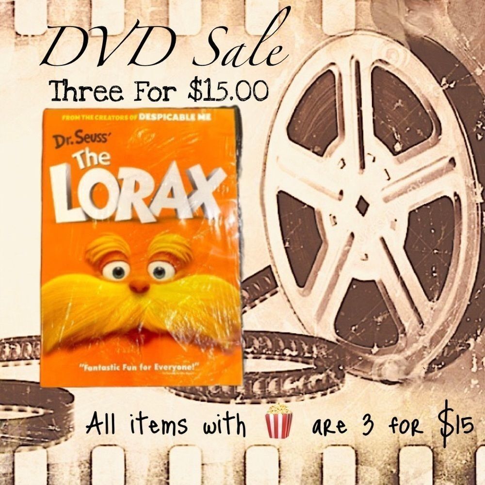 🍿 3/$15 DVD Dr. Seuss The Lorax from Creators of Despicable Me Rated PG Movie